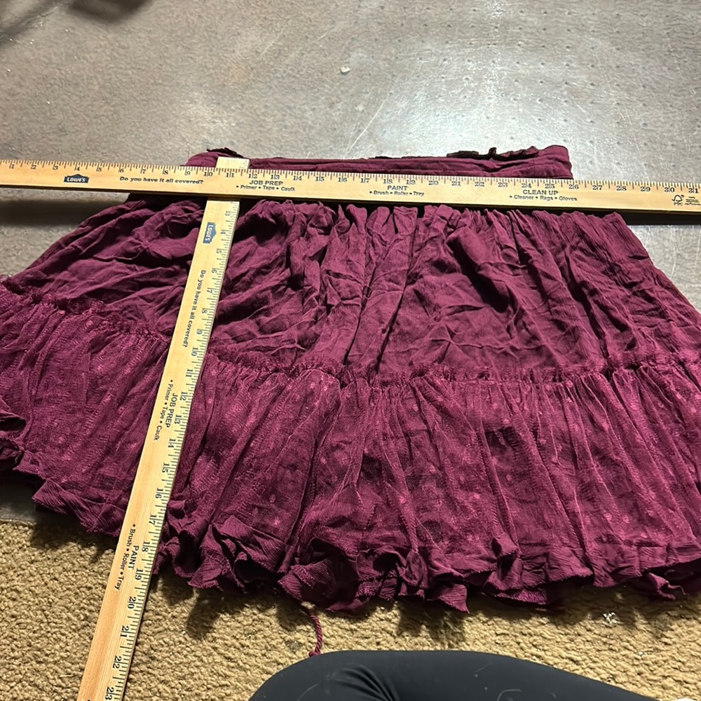 red poofy skirt